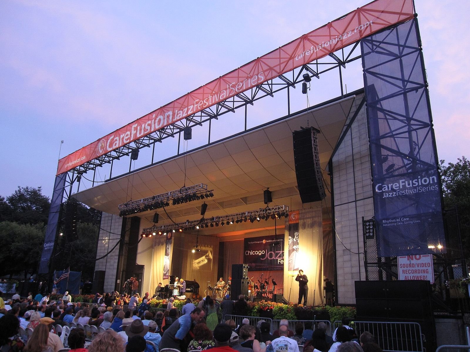 Jazz music festival crowd