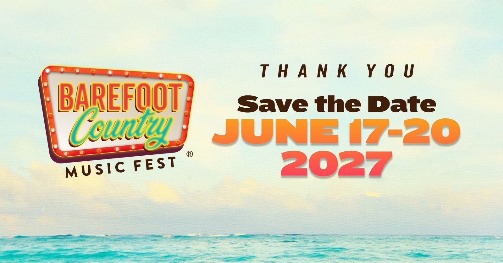 Barefoot Country Music Fest — official poster and event artwork