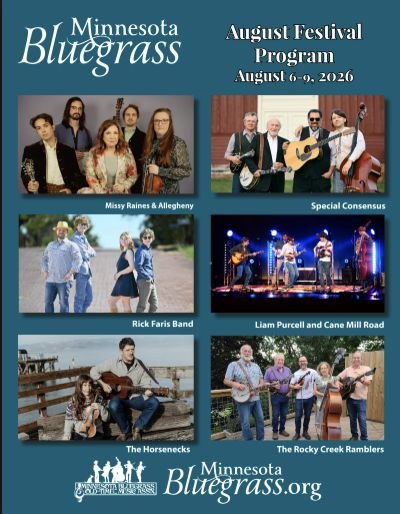 Minnesota Bluegrass & Old-Time Music Festival (August Fest) — official poster and event artwork