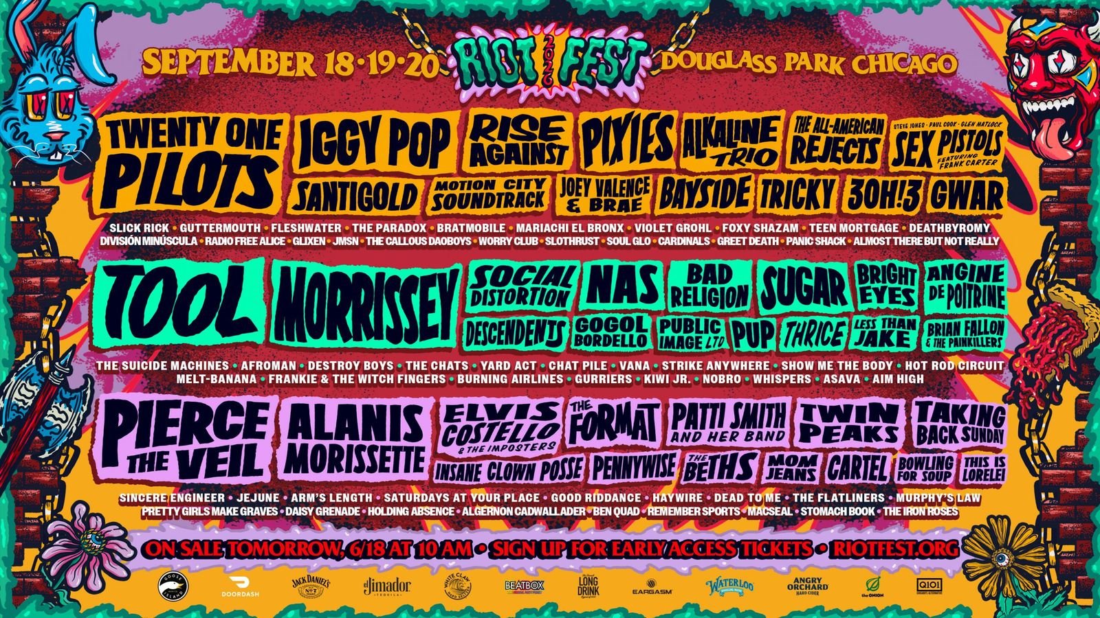 Riot Fest — official poster and event artwork