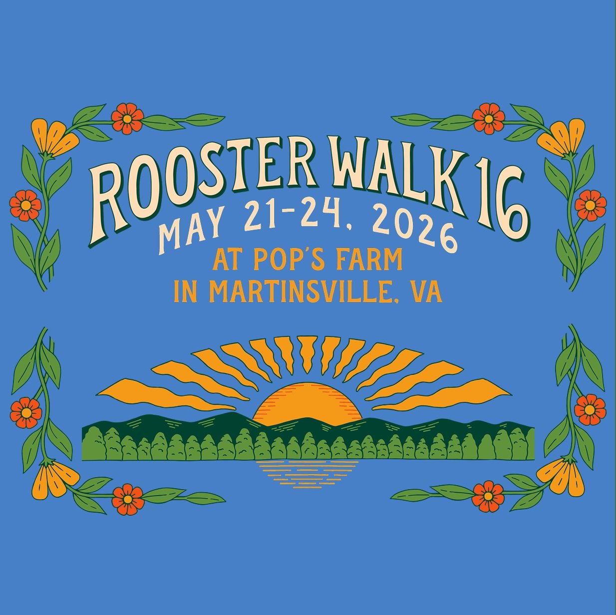 Rooster Walk Music & Arts Festival — official poster and event artwork