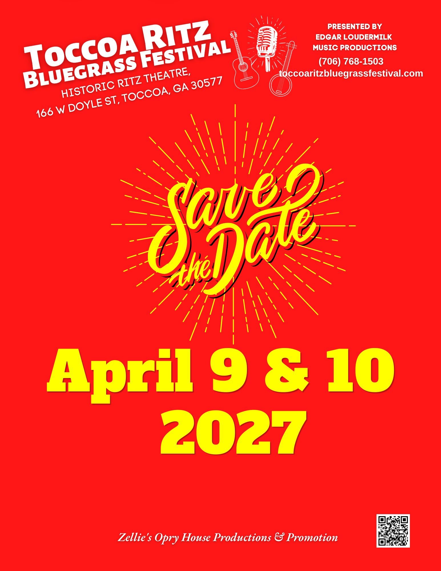 Toccoa Ritz Bluegrass Festival — official poster and event artwork