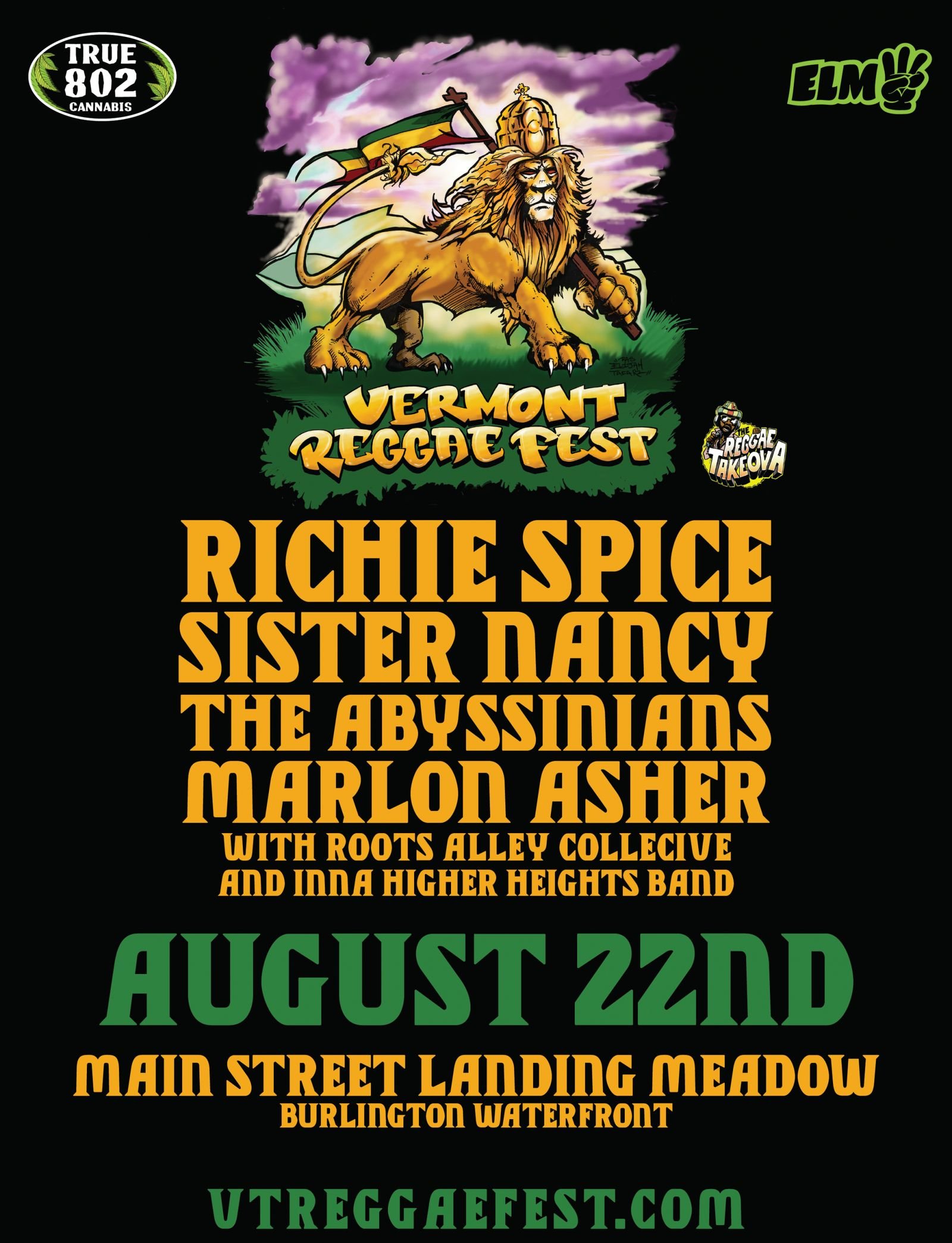 Vermont Reggae Fest — official poster and event artwork