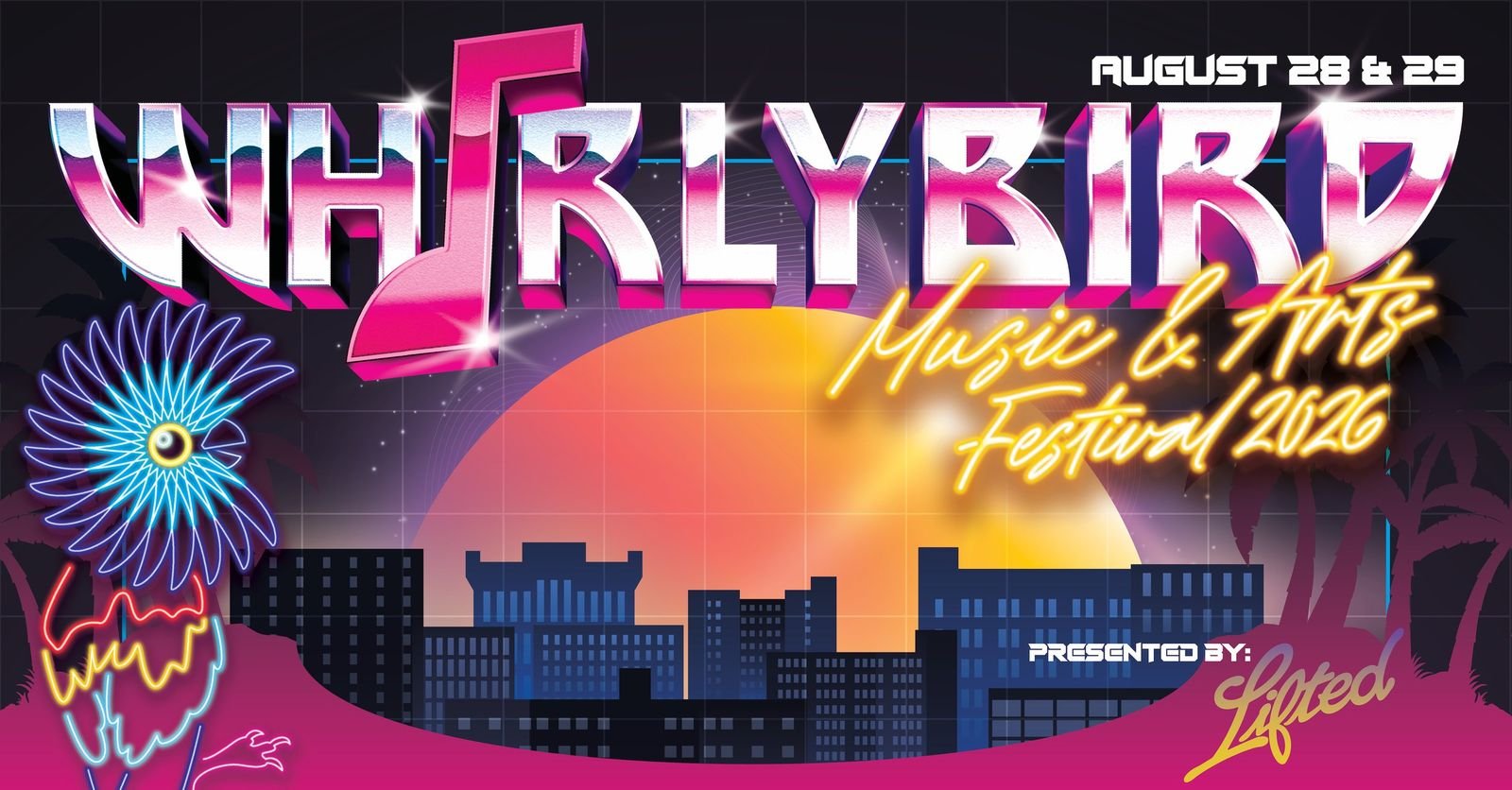Whirlybird Music & Arts Festival — official poster and event artwork